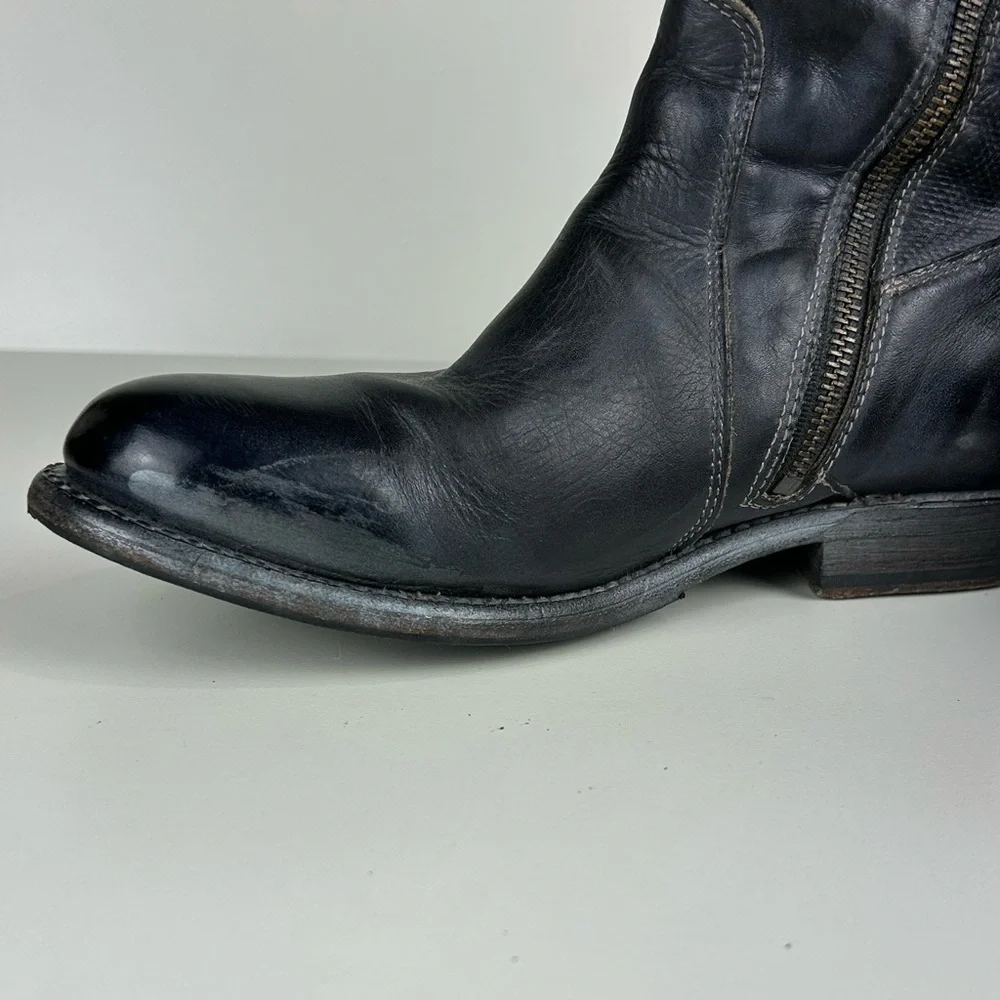 BED STU ANNETTE MOTO COMBAT DISTRESSED MID CALF LEATHER BOOTS SIZE 7 - Picture 10 of 10